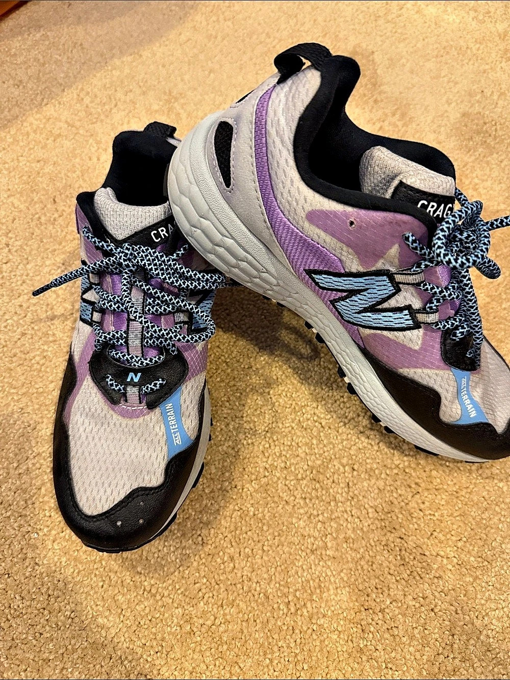 New Balance Fresh Foam Crag TR Athletic Shoes Purple Black 9.5